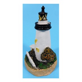 N / A White Lighthouse with House 8 x 5 cm Hightower Maritime Model Building Decoration 9162 A
