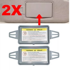 Chrome4urAuto For W211 E-Class E320 E350 E500 E550 New Sun Visor Shade Mirror Cover Gray 2X