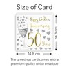 Hunts England - 50th Wedding Anniversary Card - Happy Golden