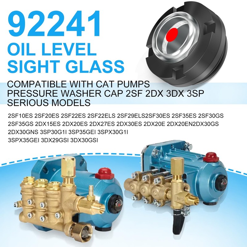 92241 Oil Level Sight Glass W/Gasket Bubble Style for Cat