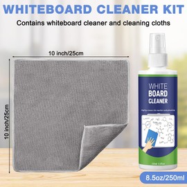 Dansib 16 Pack Whiteboard Cleaner Spray 8.5oz Dry Erase Board Cleaner with 8 Cloths Non Toxic Dry Erase Cleaner Removes Stubborn Marks from Whiteboards