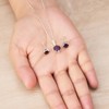 Philip Jones Sterling Silver Amethyst Gemstone Set