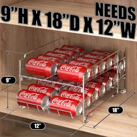 Simple Houseware Dual Row Front Loading Can Dispenser, Chrome