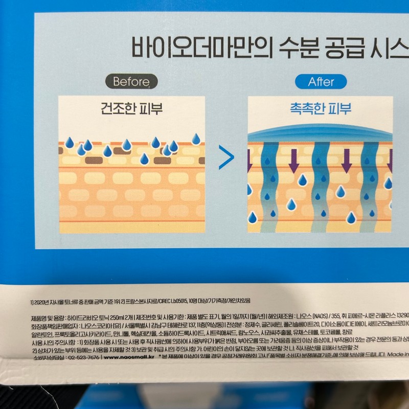 Bioderma Toner Hydrabio Toner 250ml 2 packs Aquagenium / 바이오더마