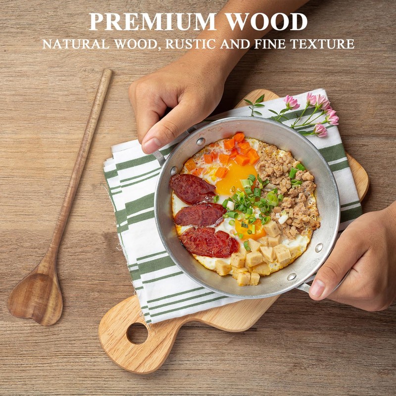 Wooden Heart Shaped Spoons: Wood Long Handle Love Spoon for