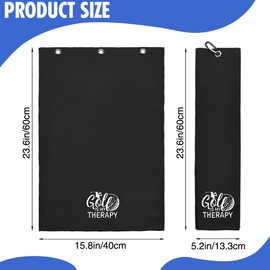 Hafhue Golf is My Therapy Embroidered Golf Towel, Golf Accessories for Men Women, Golf Gift for Men Women, Retirement Gift for Dad Grandpa Golf Lover Golf Fan