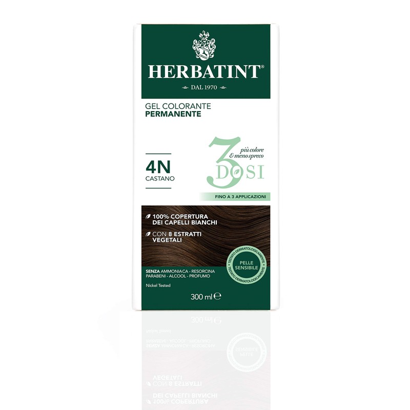 Herbatint Dauerhaftes Farbgel 3 Dosen - 4 N braun 300