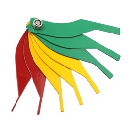 Combination Brake Lining Thickness Gauge - Upgraded Metal Brake Lining Thickness Gauge, Steel Car Automotive Brake Pad Measuring Ruler Tool/Measure Disc and Drum Brake Pads Color Coded/SAE & Metric