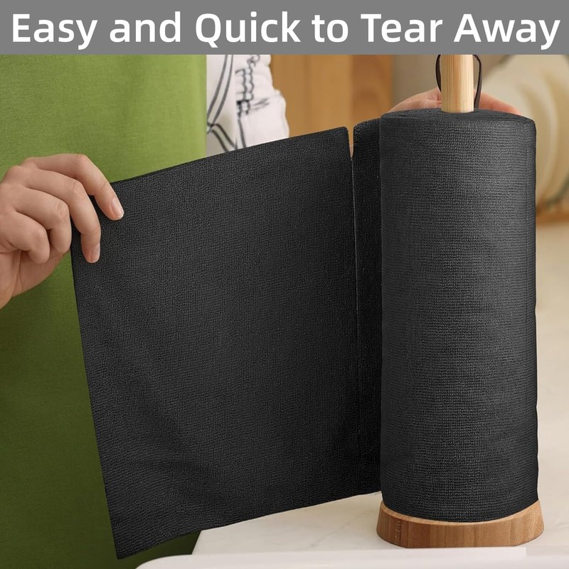 Jinavoty Microfibre Cleaning Cloth Roll Tear Cloths Washable Reusable Microfibre
