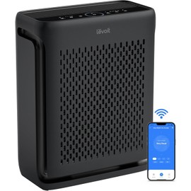 LEVOIT Air Purifier for Home Large Room Up to 1073Ft² with Air Quality Monitor, AHAM VERIFIDE, Smart WiFi, Washable Pre-Filter, HEPA Sleep Mode for Pets, Allergies, Dust, Pollen, Vital 100S-P, Black