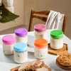 EONJOE 16oz Glass Jars for Overnight Oats Snacks Salad Yogurt