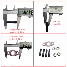 haoshun Turbo Stud Nut with Gaskets 5266419 4931642 3818824 For Cummins ISC ISL 6CT 6CT8.3 C Series Engine For Cummins 6.7L Engine