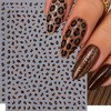 8 Sheets Leopard Nail Stickers 3D Self-Adhesive Cute Leopard Print