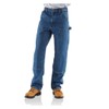 Carhartt Mens Logger Washed Denim Dungaree Work Utility Pants, Darkstone,