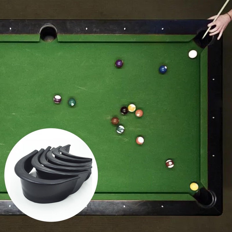 MEISH 6 Pieces Billiard Hole Liners Pool Table Pocket Liners