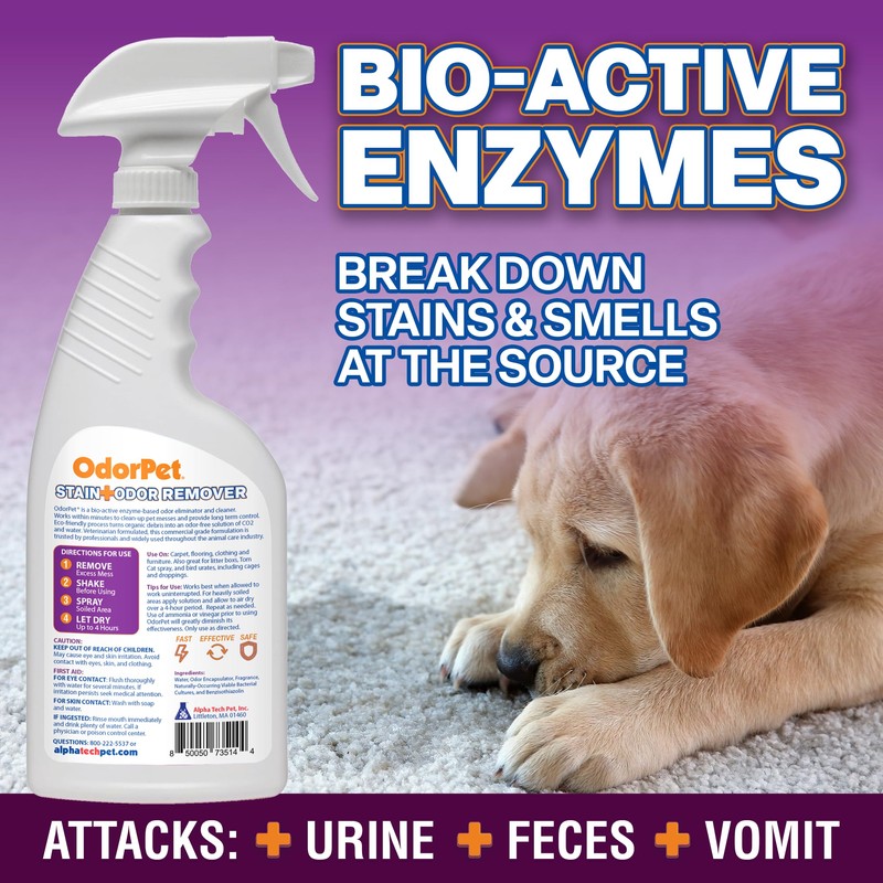 OdorPet Pet Stain Remover and Odor Eliminator - 16 Oz