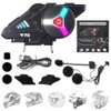 Auricular Bluetooth para motocicleta con micrófono, comunicación intercomunicada vía Bluetooth