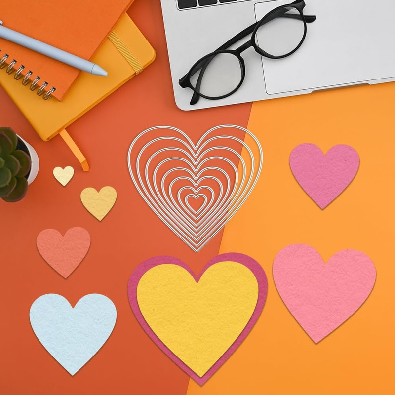 Yetuab Dies for Card Making, Stencils for Card Making, Heart