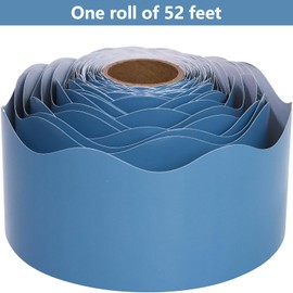 Ocean Blue Bulletin Board Borders Marine Scalloped Border Trim for Classroom Decoration Back to School Decor 52ft One Roll