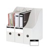 JINCHIDA 3 Pack Magazine File Holder with 3 Labels,Cardboard Magazine