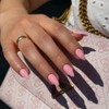 SXVME Uñas Postizas Cortas Almendradas Rosas, Uñas Postizas Con Pegamento,