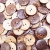 Kbraveo 150pcs 1 inch New Thick Coconut Shell 2 Holes