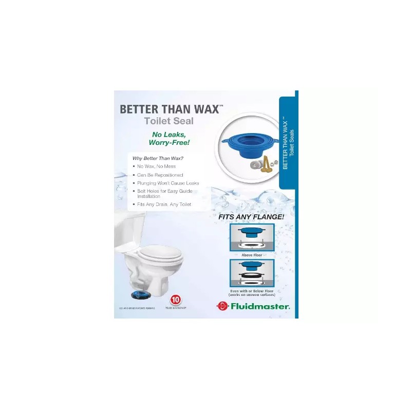georglasko_8 Wax Free Toilet Seal Bowl Gasket Fit Any Drain