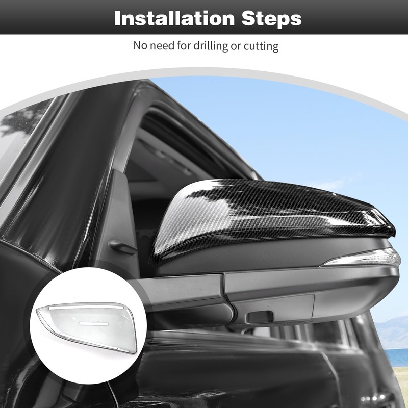 CheroCar for 4runner Side Mirror Covers Mirror Caps Compatible with