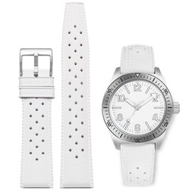 Nizonlaie Fluororubber Watch Strap Quick Release Tropical Style Soft Sport FKM Rubber Strap 18 mm 20 mm 22 mm Universal FKM Rubber Watch Straps Replacement Strap Men Women, 20 mm