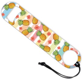 CHGCRAFT Pineapple Bottle Opener 201 Stainless Steel Beer Bottle Openers Tropical Plants Flowers Flat Bottle Opener for Bartender Kitchen Bar Restaurant Party Wedding Birthday, 7 Inch