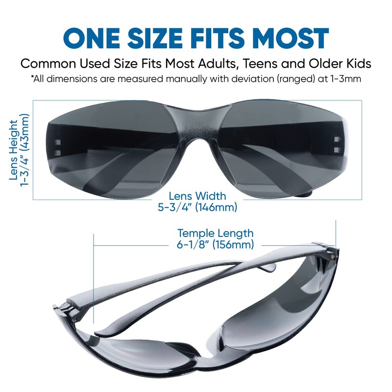 amoolo Tinted Safety Glasses Bulk of 24, Protective Safety Sunglasses,