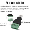Teansic 4PCS 6P6C RJ12 to 6 Pin Screw Terminals,Ethernet RJ12