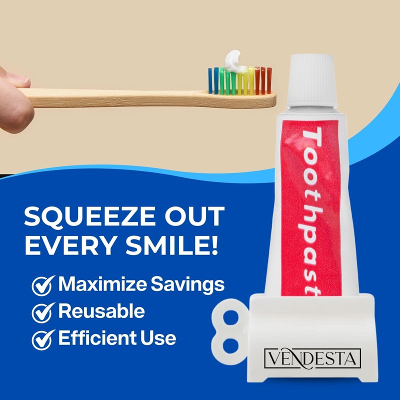 Rolling Toothpaste Squeezer by VenDesta: Refillable Toothpaste Tube Roller –