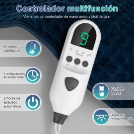 Almohadilla Térmica Cojín Eléctrico 10 Niveles Temperatura