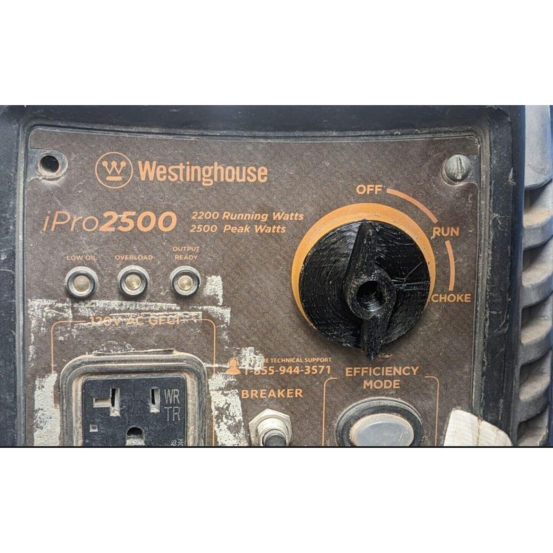 Compatible replacement knob for Westinghouse iGen2200, iGen2500 or iPro2500 watts