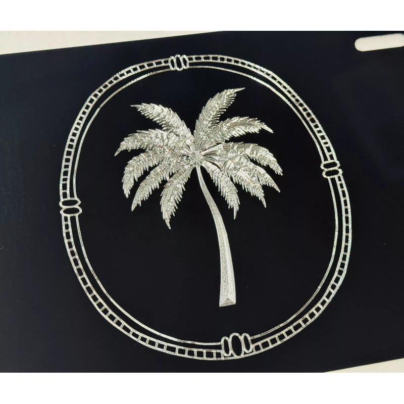 Diamond Etched Products SC Carolina Palm Tree Car Tag Diamond