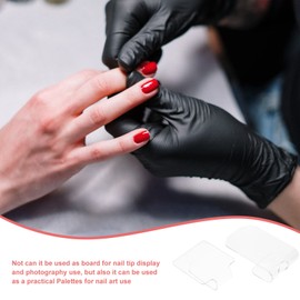 SAFIGLE Acrylic Manicure Color Mixing Palette Set of 2 Handheld Cosmetic Palette for Nail Art and Makeup Display Professional Eyeshadow and Eyeliner Mixing Trays