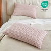 PHF 100% Cotton Waffle Pillow Shams King Size, 2 Pack
