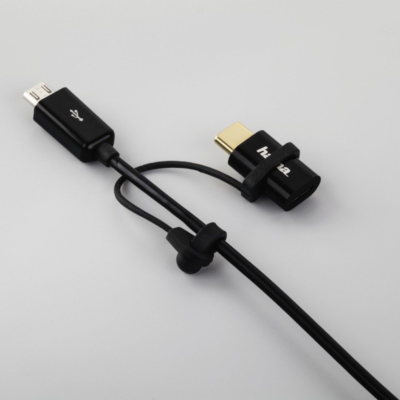 Hama USB C Adapter (USB-Type-C-Stecker auf Micro-USB-2.0-Buchse, vergoldet, geschirmt, 15