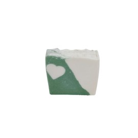 Sixbright, HANDMADE SOAP BAR with ORGANIC SHEA+COCOA BUTTER, OLIVE+COCONUT+CASTOR OIL & ESSENTIAL OILS- For MEN & WOMEN-ALL SKIN TYPES-4 oz.(PACK of 1) (Green+White, PEPPERMINT + TEA-TREE)