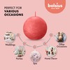 BOLSIUS 3 Pack Blossom Pink Rustic Ball Pillar Candles -