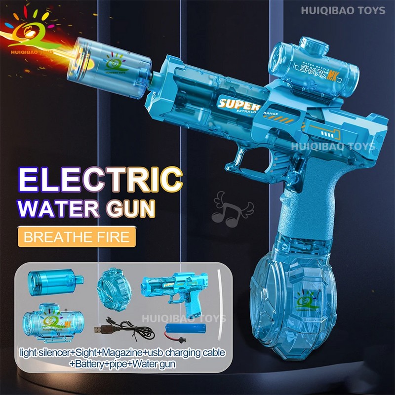 Electric Water Gun for Outdoor Play – Rechargeable Automatic Water