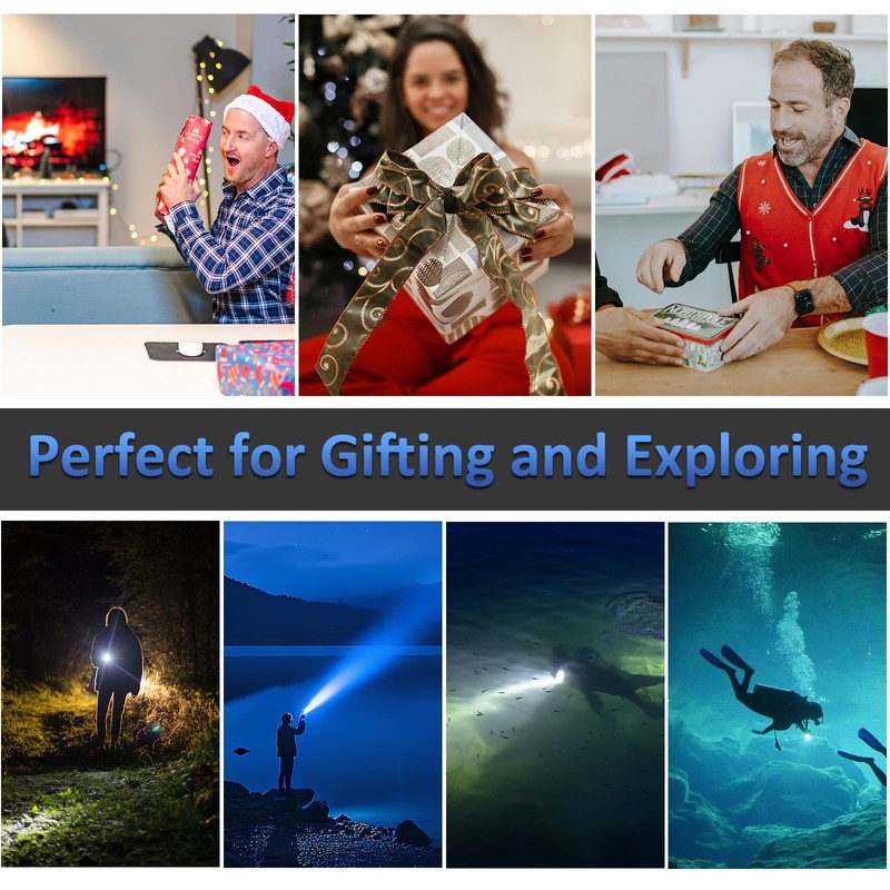 WINDFIRE Dive Light, High-Powered Rechargeable Scuba Flashlight with Power Indicator,