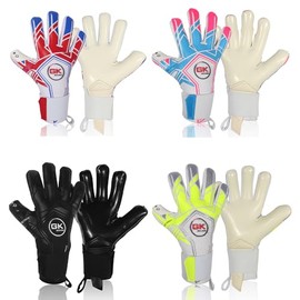 GK Saver Football Goalkeeper Goalie Gloves | Anti-Slip Grip Palms | Spectrum Series | Goalkeeping GK Gloves| Perfect for Intense Soccer Gameplay (With Name Personalisation, SIZE 8)