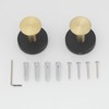 Beelee 4-Pack Robe Towel Hooks Gold+Black, Wall Hooks Coat Hooks