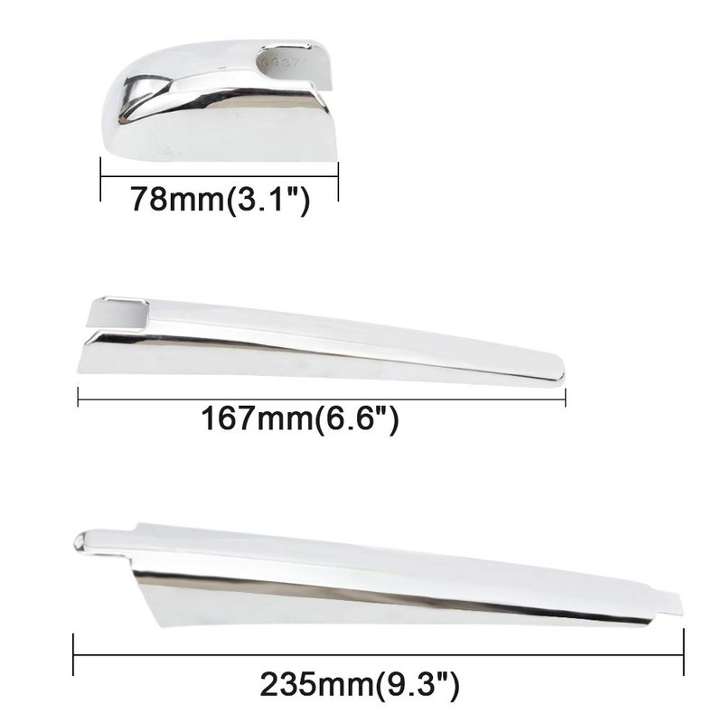 Senzeal Chrome Rear Window Wiper Cover Trim for Toyota Highlander