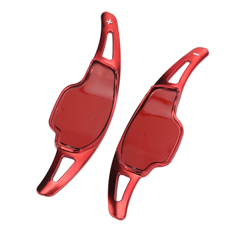 2pcs Steering Wheel Shift Paddle Extension Red ABS Replacement for
