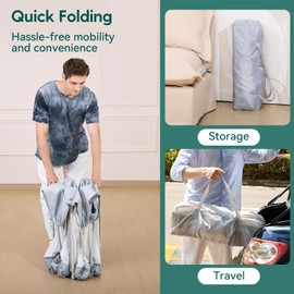 BABELIO Foldable Baby Playpen 50" × 50", Portable Playard for Babies and Toddlers, No Assembly Required, Indoor & Outdoor Kids Safety Play Pen Area, Travel Baby Fence