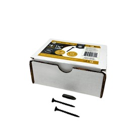 Nuvo Iron #6 X 1 5/8” Drywall Screw, Black, Coarse Thread, Tapping Point - 1 Lb. Box