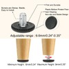 sourcing map M8 x 10 x 25mm Leveling Feet Adjustable
